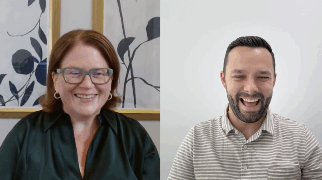 Inbenta CEO Melissa Solis and Head of Marketing Adam Highfill